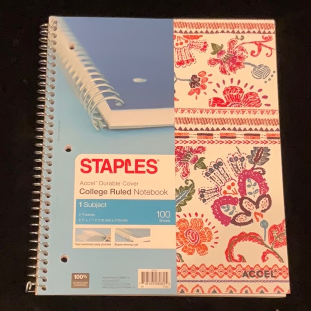 Brand new Staples College Ruled Notebook